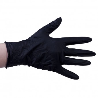 Nitrile handschoenen Solide  Black Small 100stuks